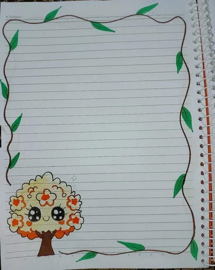 تزیین دفتر املا با نقاشی