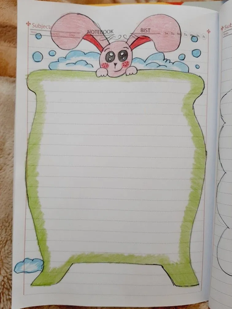 تزیین دفتر املا با نقاشی