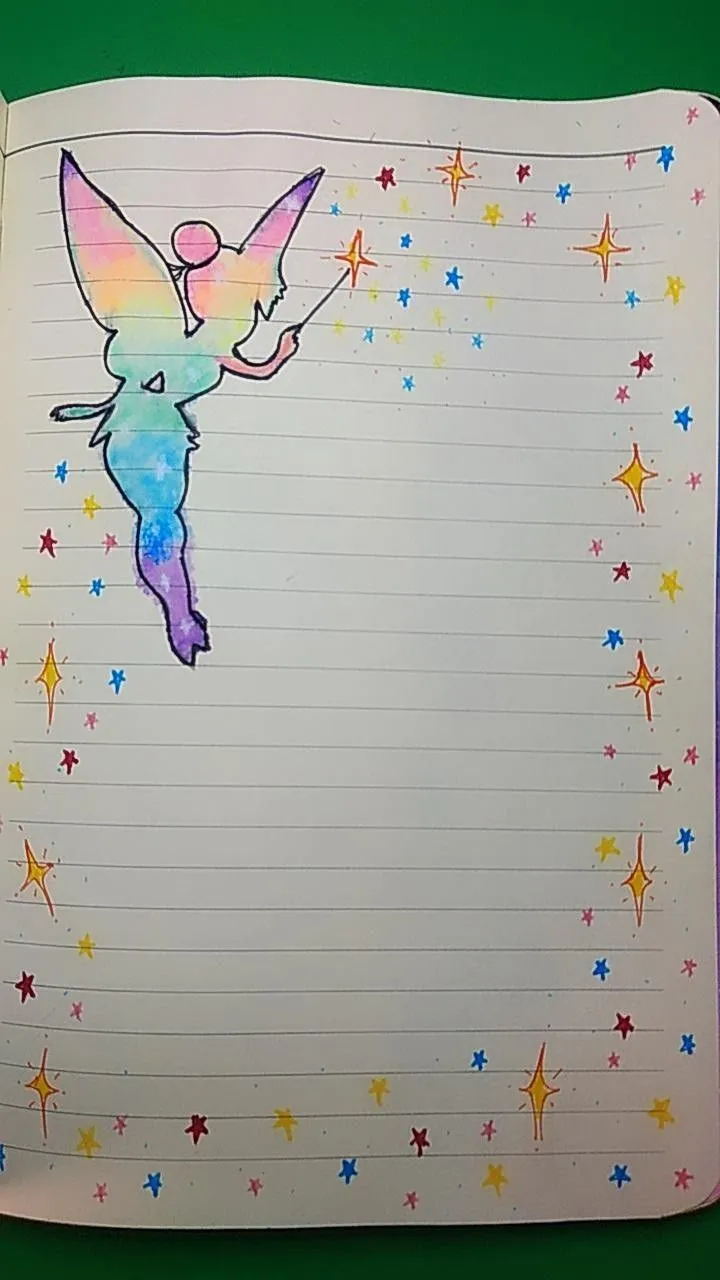 تزیین دفتر املا با نقاشی