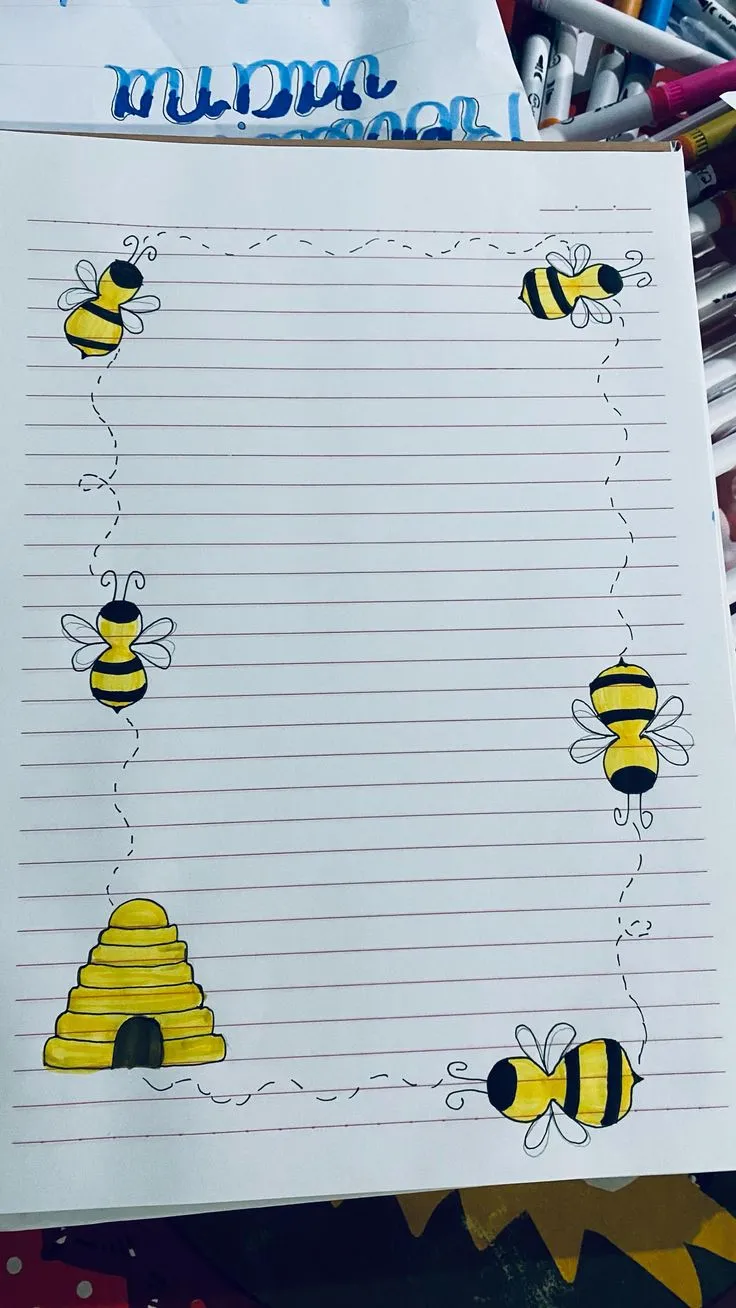 تزیین دفتر املا با نقاشی