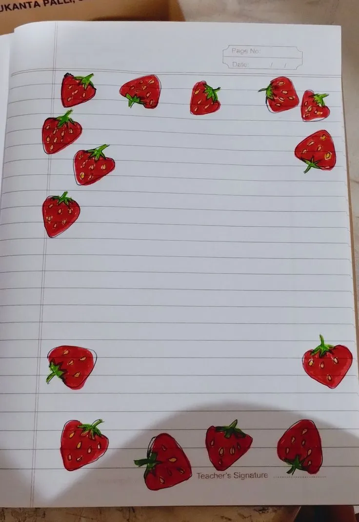 تزیین دفتر املا با نقاشی