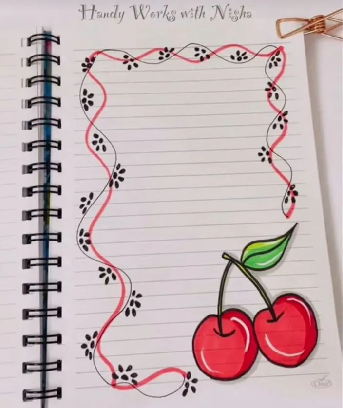 تزیین دفتر املا با نقاشی