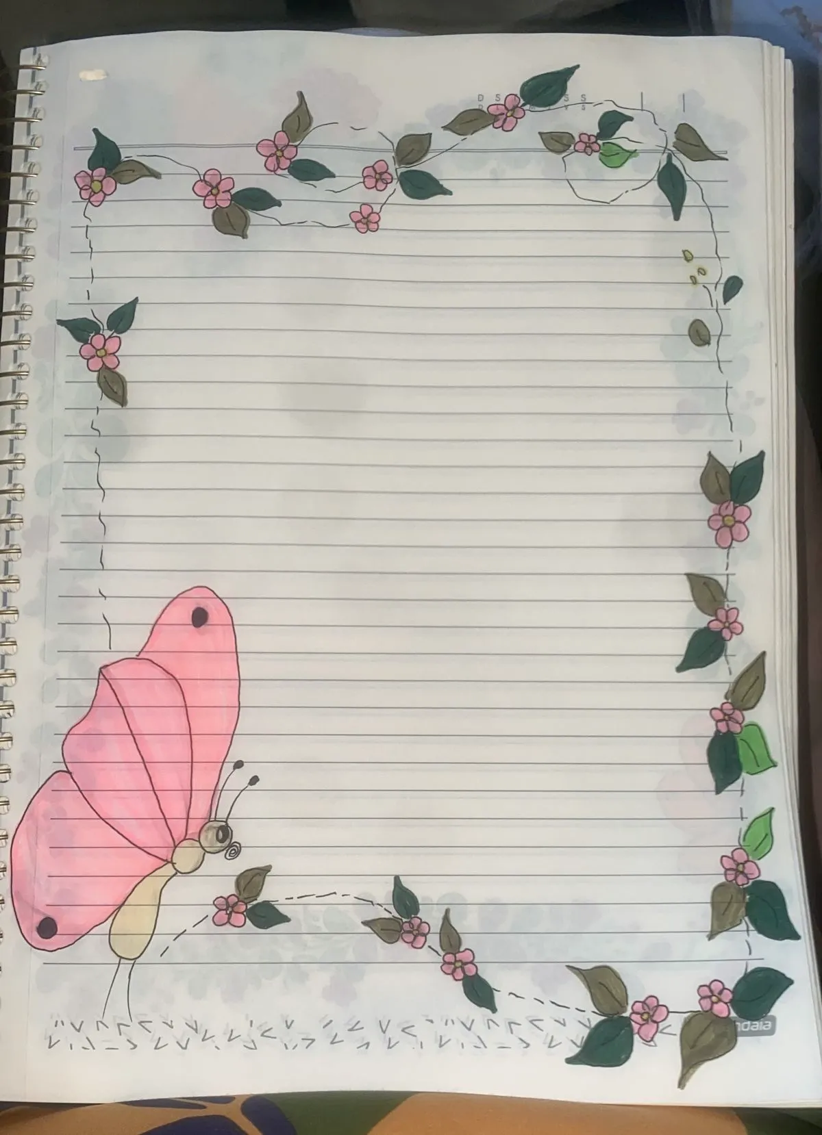 تزیین دفتر املا با نقاشی