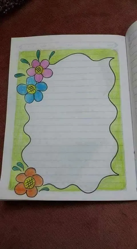 تزیین دفتر املا با نقاشی