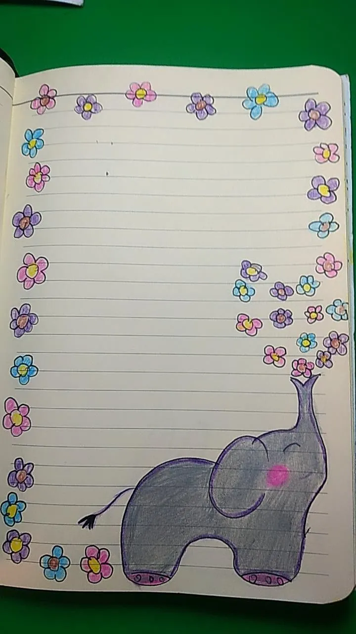 تزیین دفتر املا با نقاشی