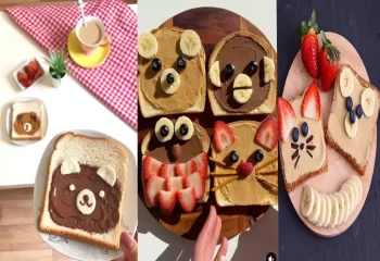 Breakfast chocolate toast decoration idea