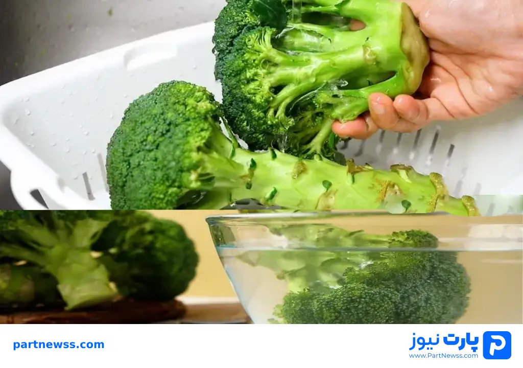 تمیز کردن کلم بروکلی