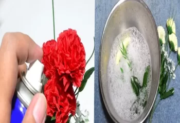 تمیز کردن گل‌ها ی مصنوعی