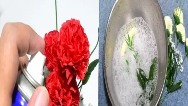 تمیز کردن گل‌ها ی مصنوعی