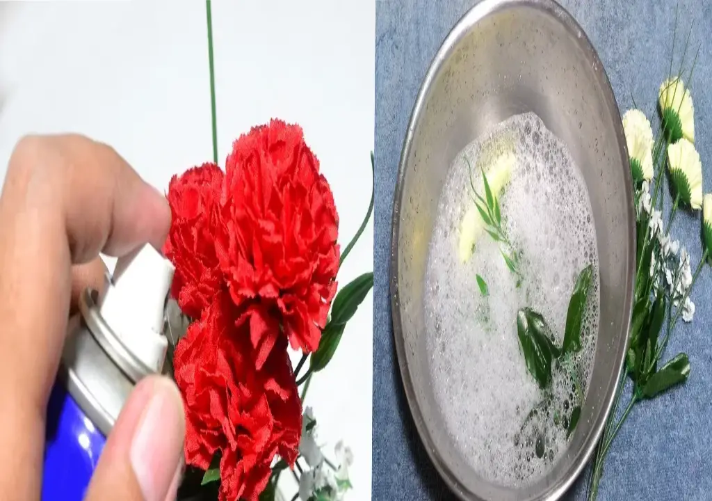 تمیز کردن گلها ی مصنوعی