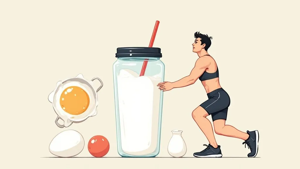 طریقه مصرف پودر سفیده تخم مرغ برای بدنسازی