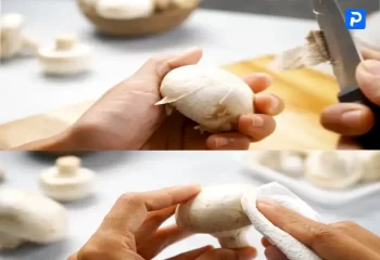 پوست کندن قارچ طرز پوست کندن قارچ در یک دقیقه!