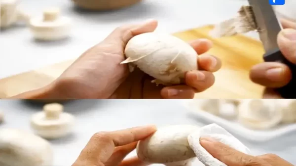 پوست کندن قارچ طرز پوست کندن قارچ در یک دقیقه!