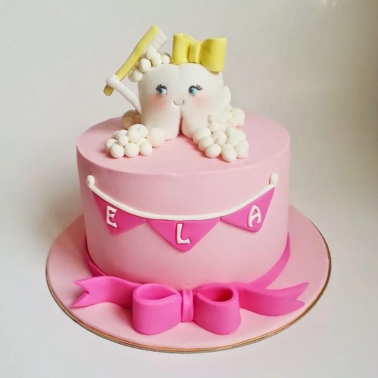 کیک جشم دندونی دخترانه