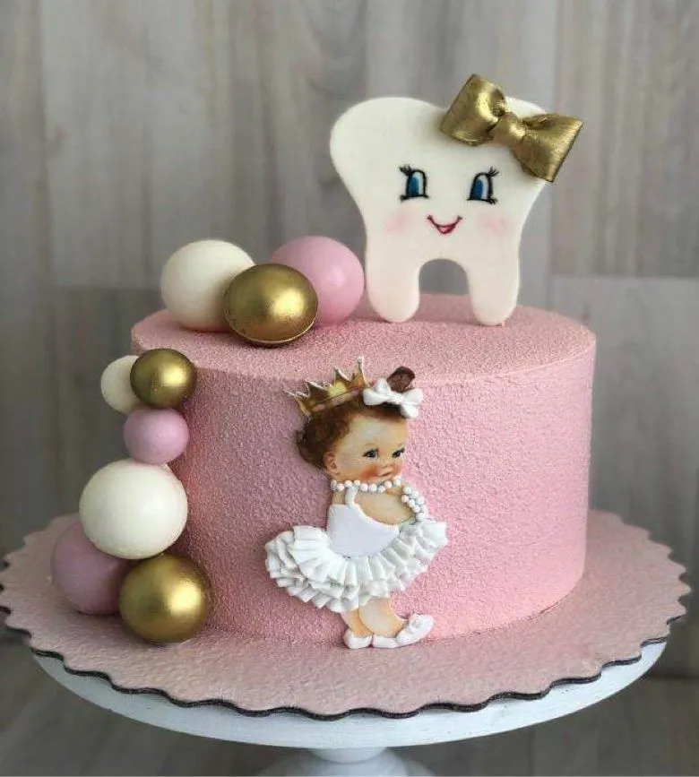 کیک جشم دندونی دخترانه