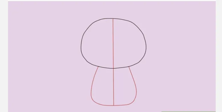 یک شکل کیف مانند زیر مستطیل رسم کنید. یک خط عمودی در وسط دو شکل رسم کنید.