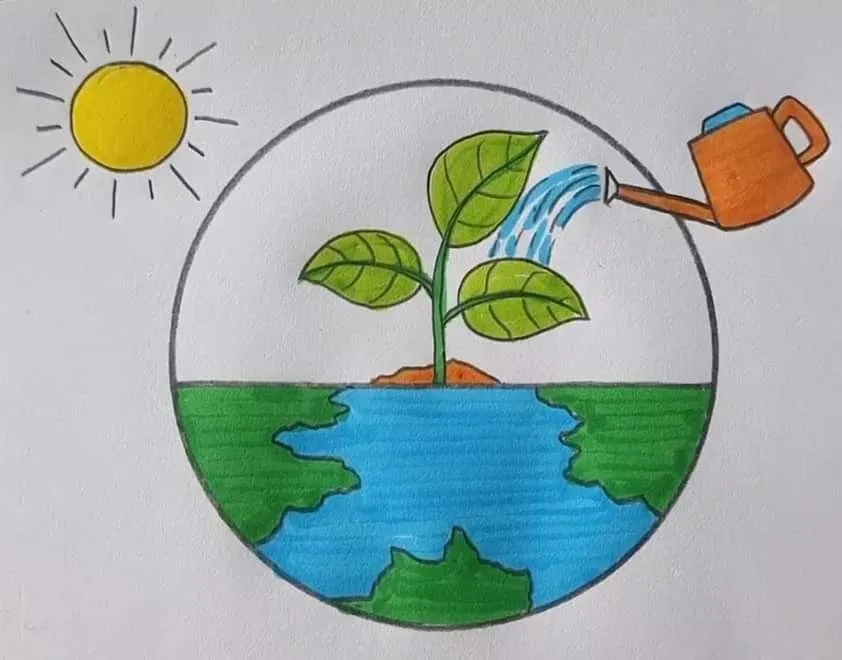 نقاشی در مورد اسراف نکردن آب و صرفه جویی در آب برای کودکان