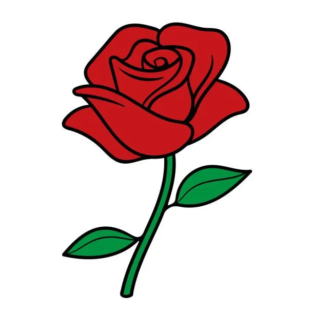 نقاشی گل ساده