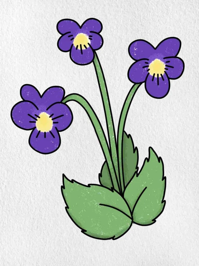 نقاشی گل سخت برای کودکان