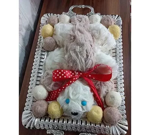 Edible cotton candy decoration