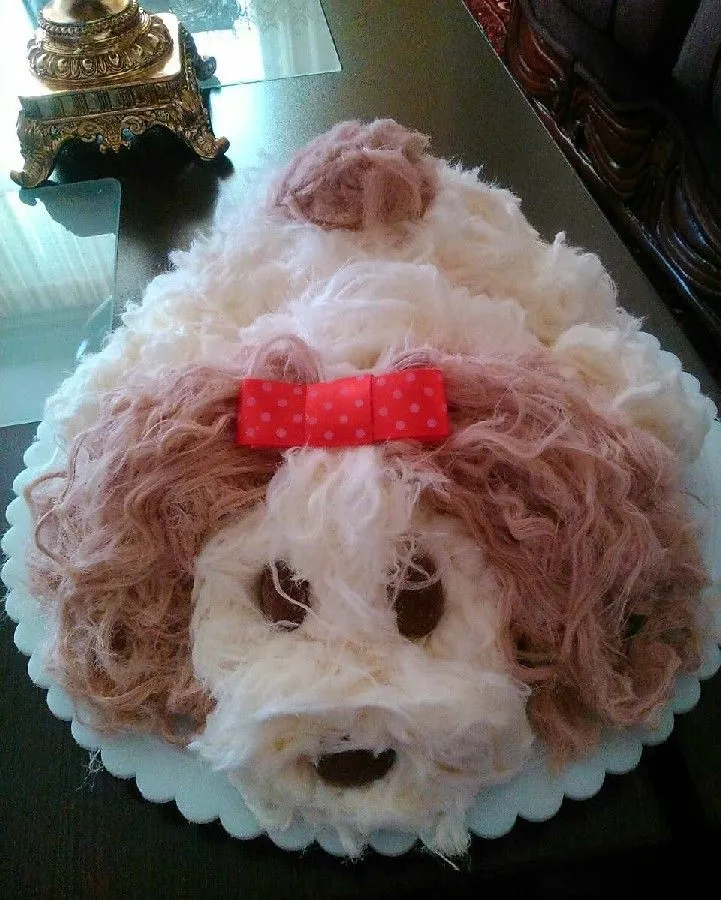 Edible cotton candy decoration