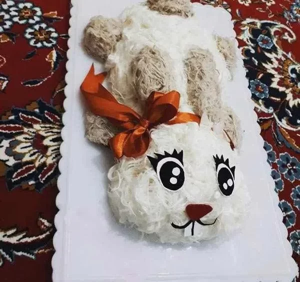 Edible cotton candy decoration