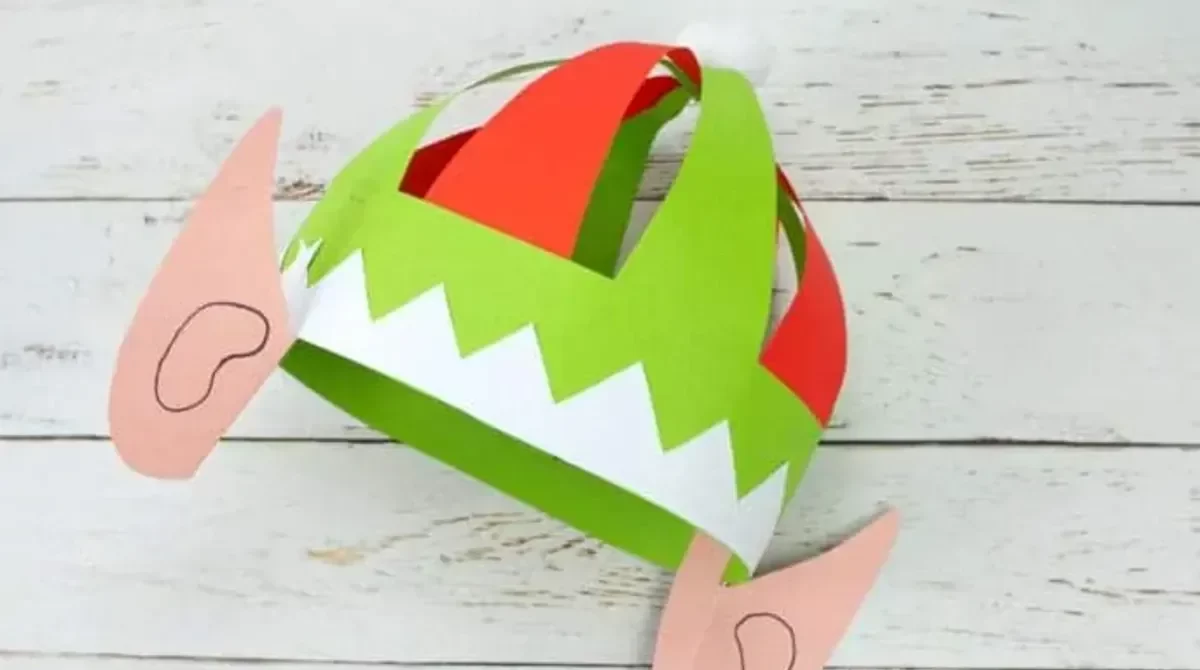 الگوی قابل چاپ کلاه الف کریسمسی