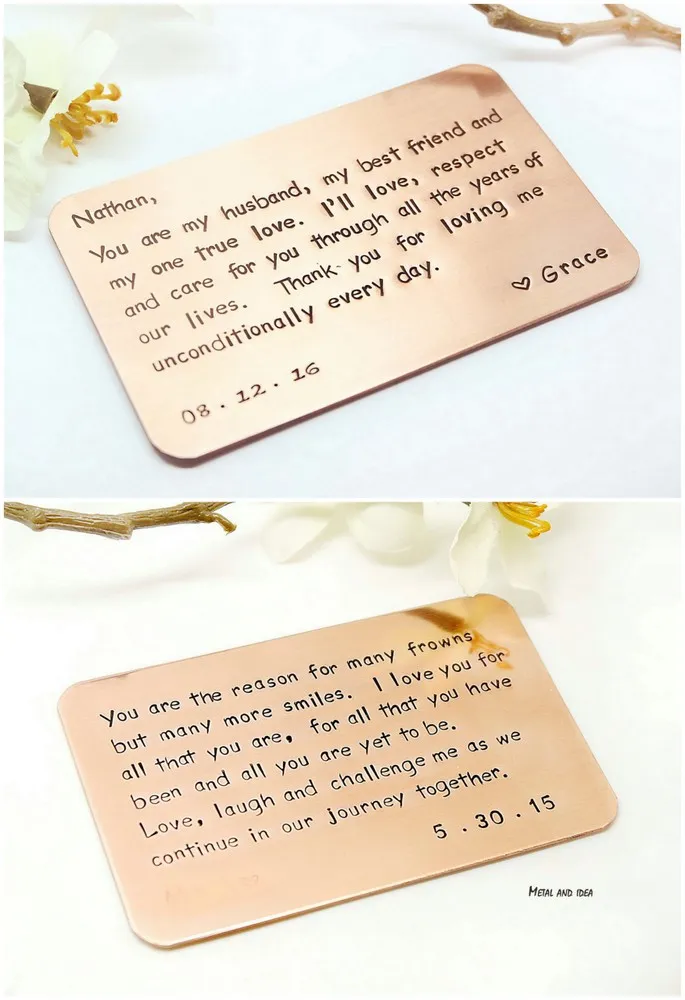 کارت تبریک مسی دست‌ساز