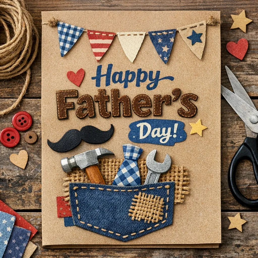 کارت تبریک دست ساز برای روز پدر 