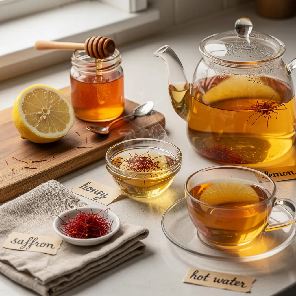 طرز تهیه دمنوش زعفران ساده