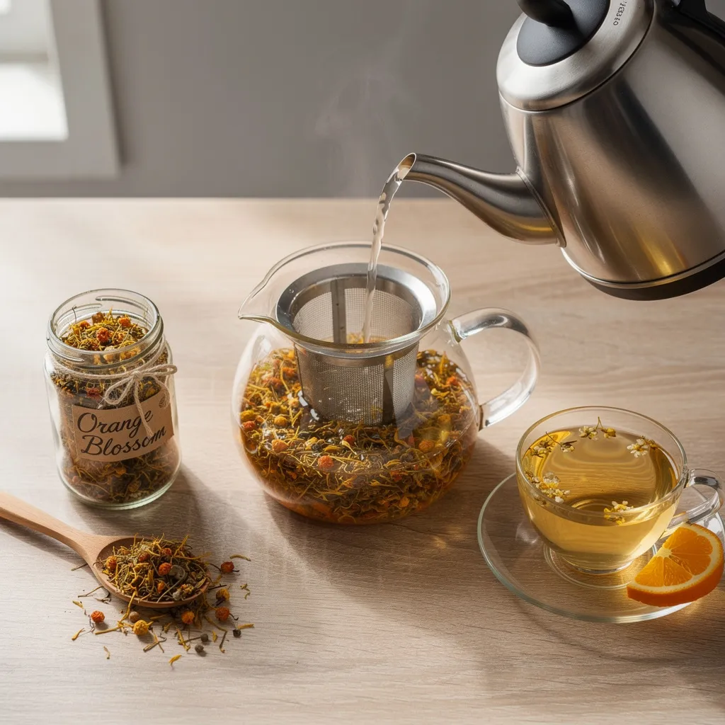 طرز تهیه دمنوش بهار نارنج خشک در خانه