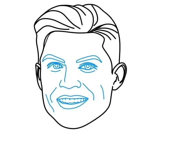 مرحله ۴: لطفا صورتش را بکشید