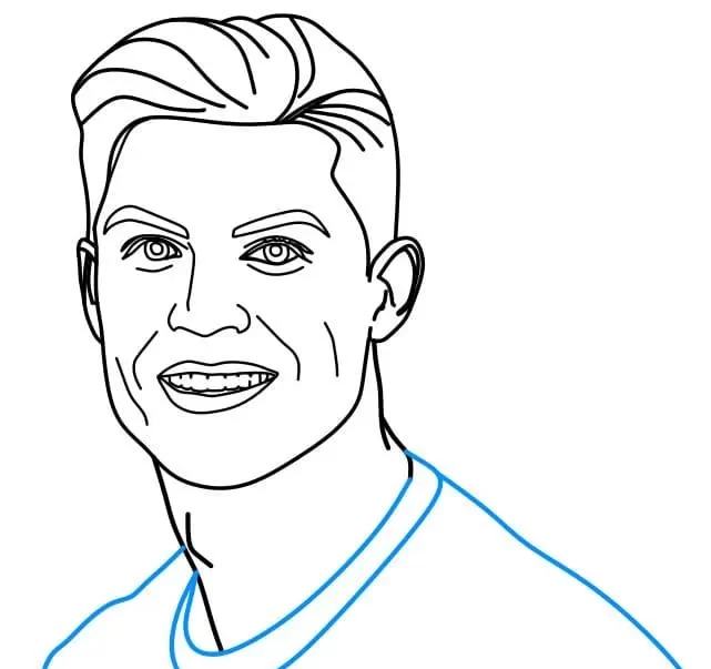 مرحله ۶: پیراهنی که او پوشیده را بکشید