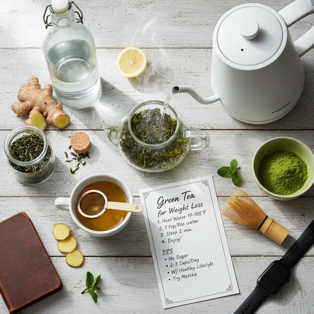 طرز تهیه دمنوش چای سبز برای لاغری و چربی‌سوزی