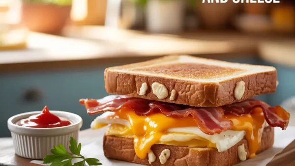 طرز تهیه ساندویچ بیکن، تخم مرغ و پنیر