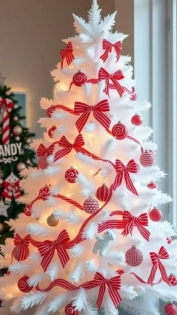 تزیین درخت کریسمس سفید