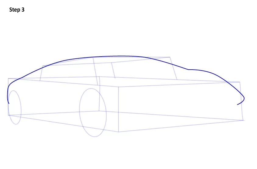 آموزش مرحله به مرحله نقاشی ماشین مسابقه ای خفن کودکانه