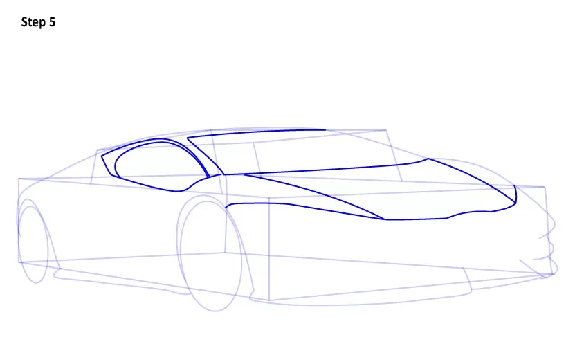 آموزش مرحله به مرحله نقاشی ماشین مسابقه ای خفن کودکانه