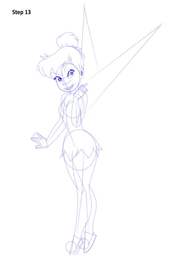 شبکیه، ابرو و مژه‌ها را بکشید.