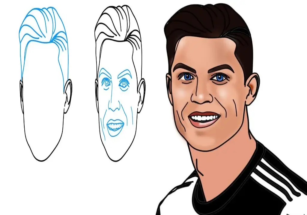 آموزش کشیدن نقاشی رونالدو آسان آموزش کشیدن نقاشی رونالدو آسان به صورت گام به گام و جامع