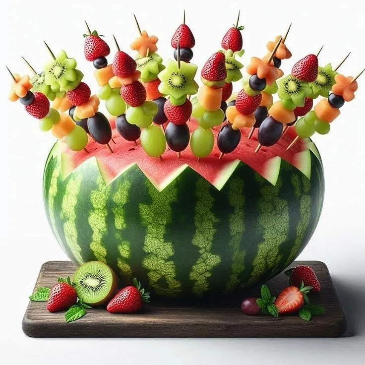 تزیین هندانه شب یلدا مثلثی