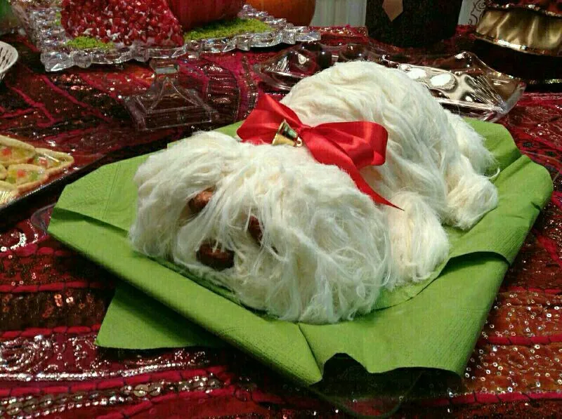 Edible cotton candy decoration