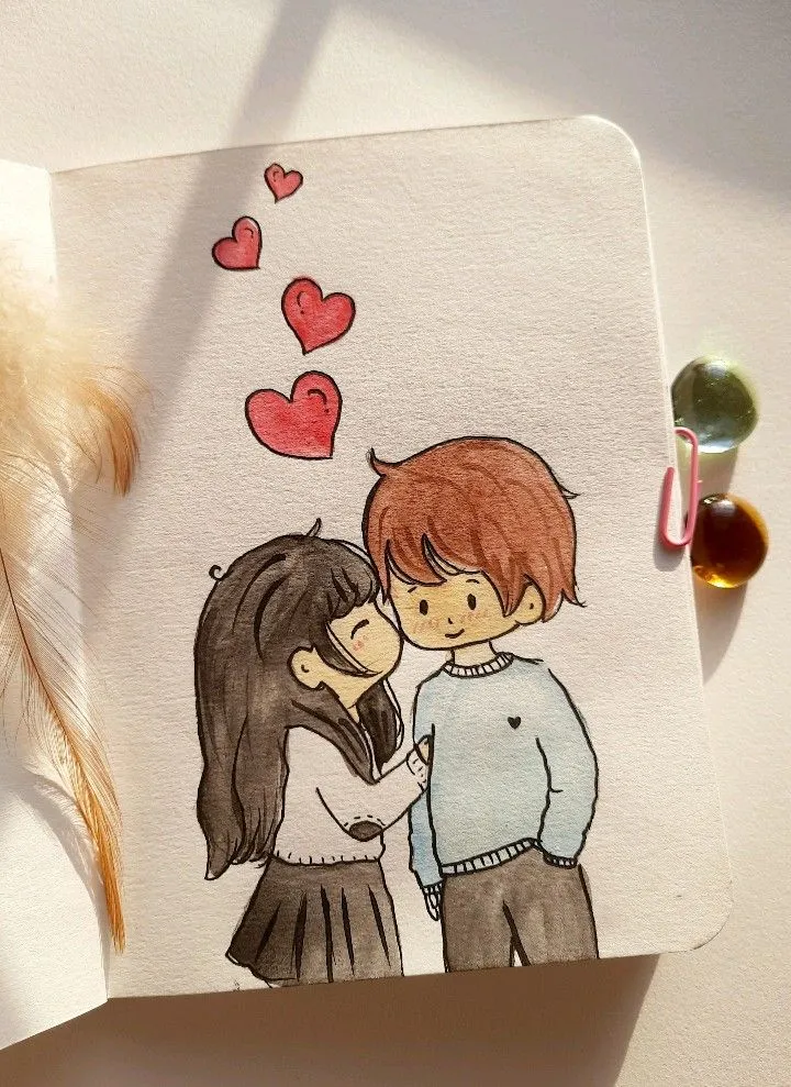 ایده نقاشی ولنتاین برای استوری