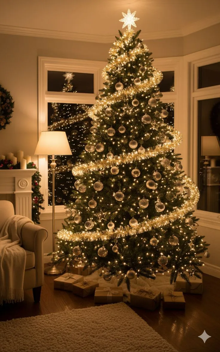 تزیین درخت با ریسه