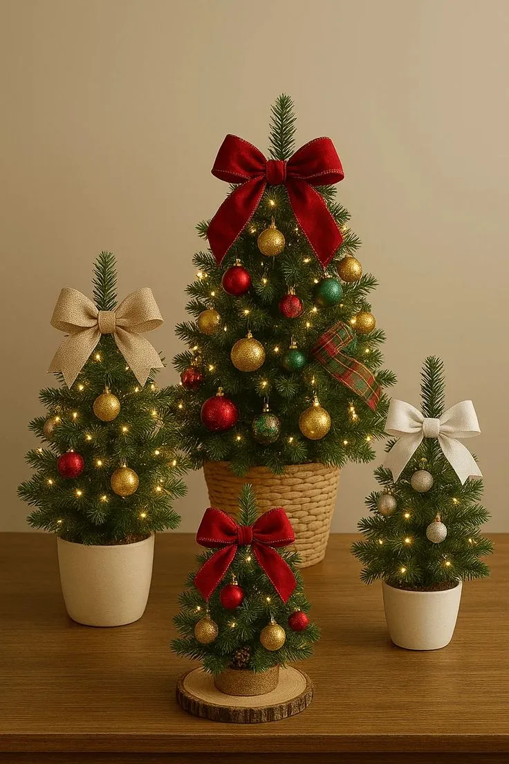 تزیین درخت کریسمس کوچک