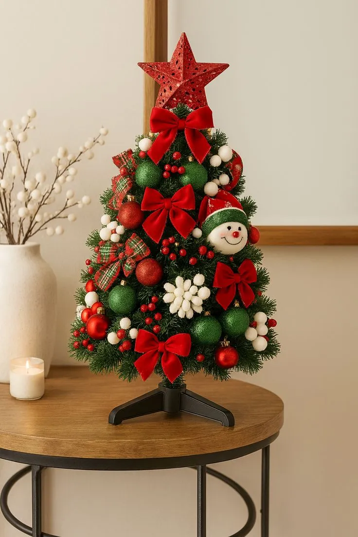 تزیین درخت کریسمس کوچک