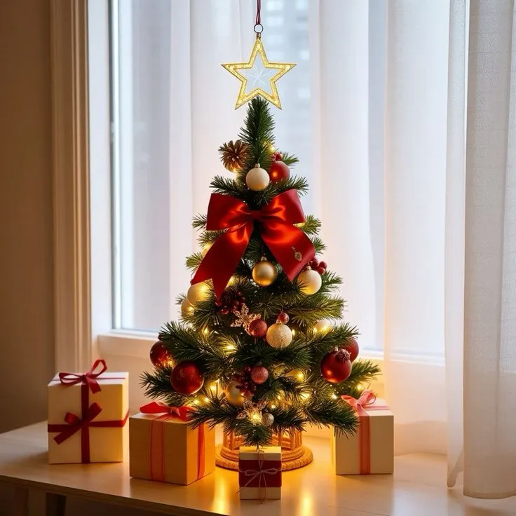 تزیین درخت کریسمس کوچک