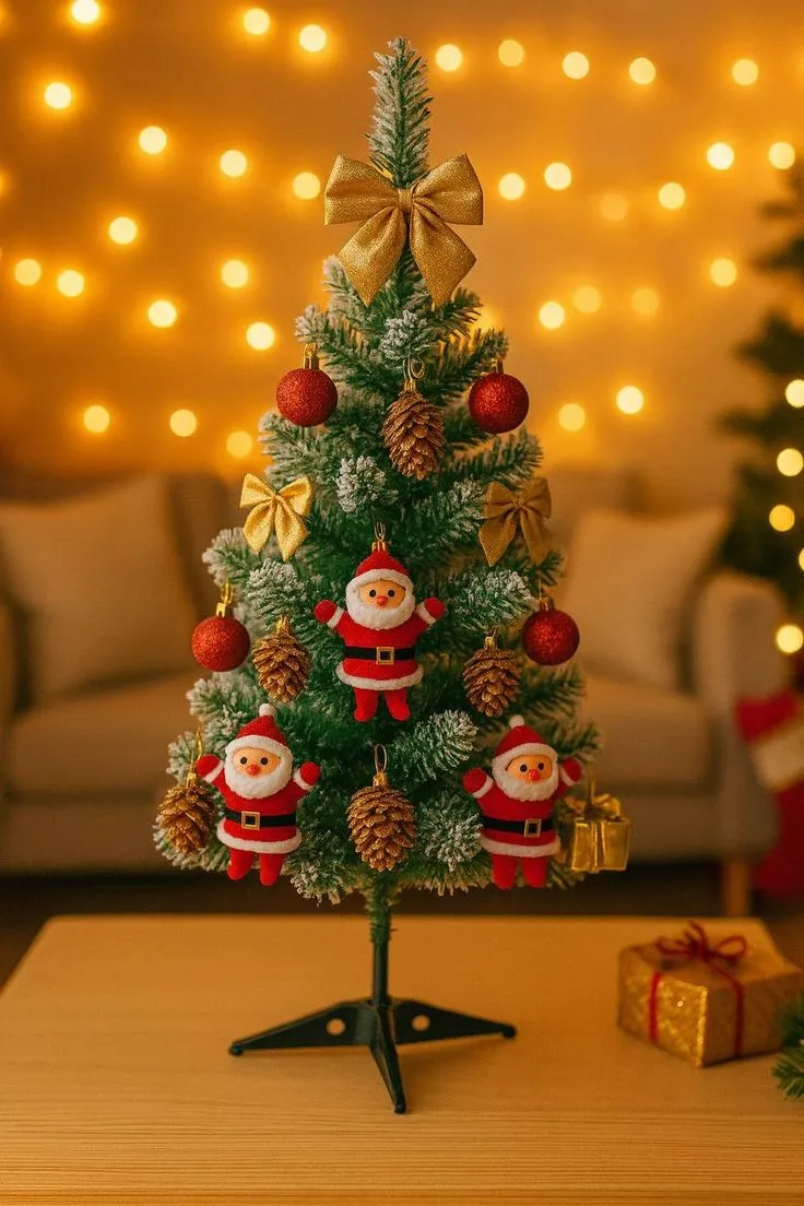 تزیین درخت کریسمس کوچک