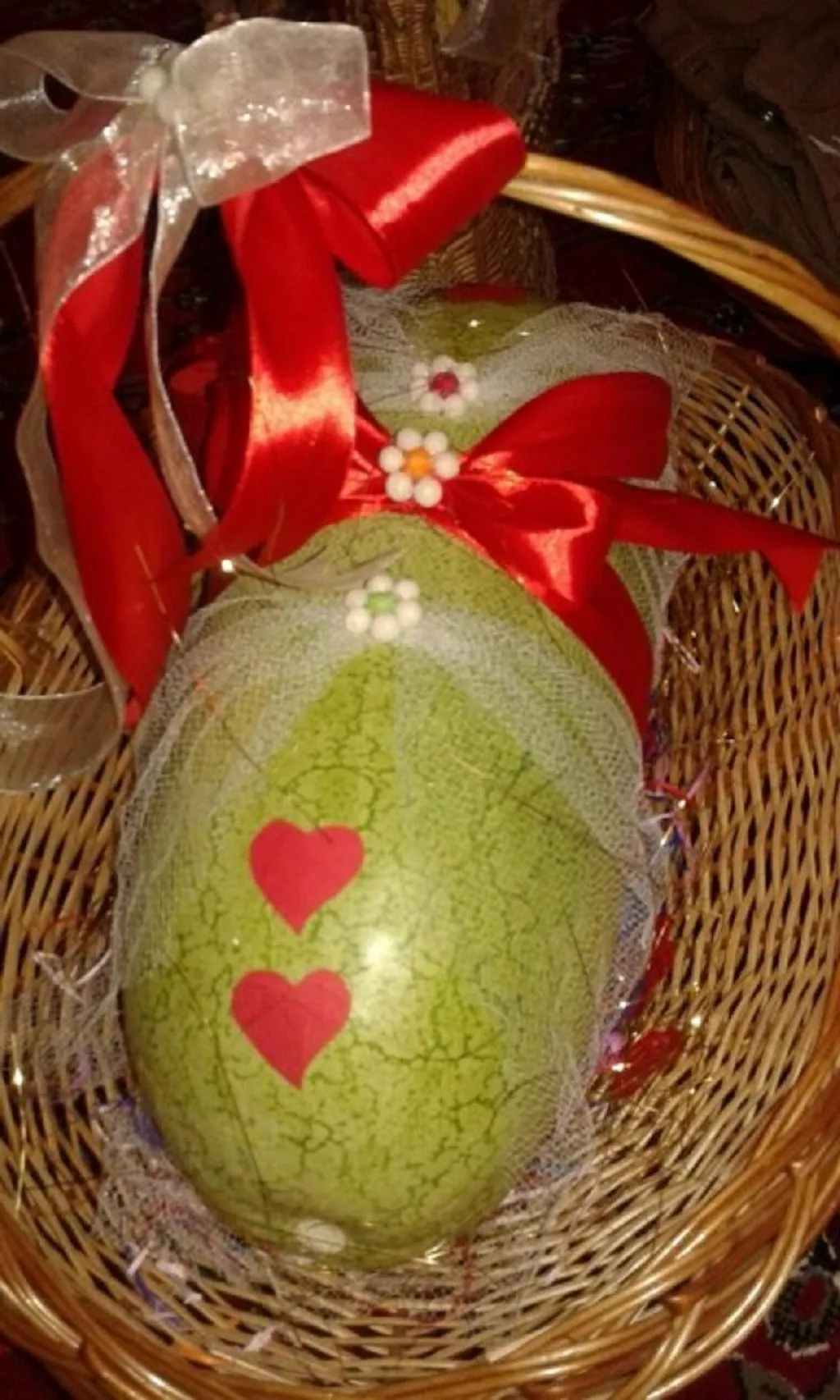 تزیین هندوانه شب یلدا با روبان