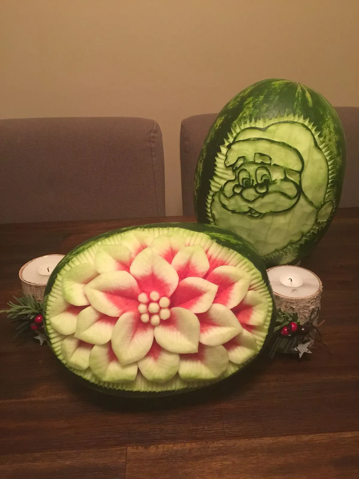 تزیین هندوانه شب یلدا بدون برش